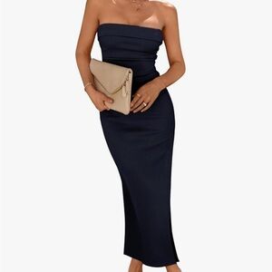 Bodycon midi/maxi tube dress navy